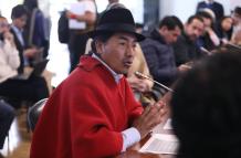 Leonidas Iza votó en Cotopaxi