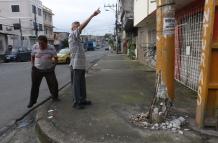 Postes dañados Juan Montalvo