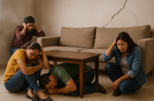 ¿Qué hacer durante un sismo? Es importante mantener la calma y buscar una posición fetal junto a un mueble.