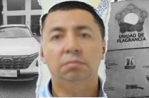 Policía detenido - carro robado - Unidad de Flagrancia