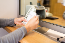 Cliente en un banco.