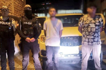 Los sospechosos fueron capturados pese a su intento de fuga.