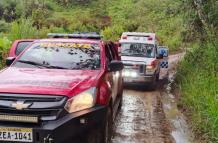 Bomberos de la localidad hicieron el rescate, en Chinchipe.