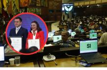 posesión de Daniel Noboa y María José Pinto