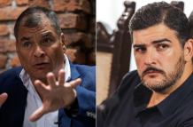 Rafael Correa y Aquiles Álvarez enfrentados en redes sociales.
