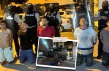 Cinco detenidos con armas en Manta