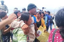 El arribo de los pesadores de Santa Rosa a sus hogares