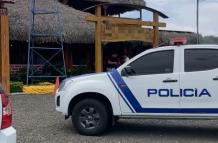 La Policía llegó al lugar para recabar indicios balísticos.