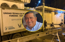 A la morgue de Babahoyo fue llevado el cuerpo del empresario agrícola.