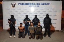 La policía los capturó tras un allanamiento en el norte de Machala.