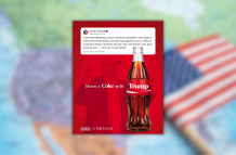 Donald Trump dijo que Coca Cola usará azúcar de caña real.