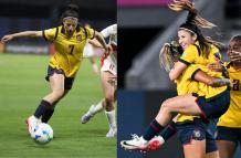 Emily Arias delantera de Ecuador que actua en el América de Brasil.