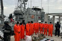 Los detenidos en Manta por narcotráfico.
