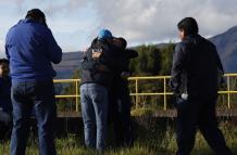 Planta de tratamiento de agua en El Troje - Momentos emotivos entre trabajadores