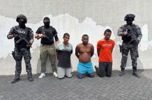 Tres hombres fueron detenidos por extorsión.