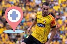 Octavio Rivero y su dolencia que lo tiene fuera de las canchas.