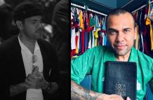 Dani Alves y el mensaje con Biblia en mano.