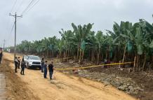 Dos muertos fueron hallados a un lado de la vía Pajonal.
