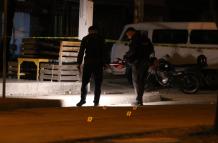 En el lugar de la balacera se registraron 13 indicios balísticos.