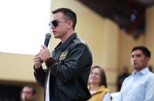 El presidente Noboa dio un discurso desde Latacunga.