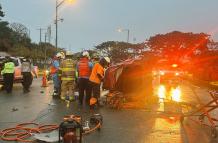 El accidente en la av. del Bombero se registró la madrugada de este 28 de octubre.