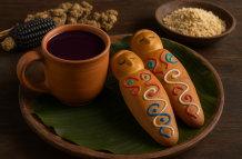 COLADA MORADA Y GUAGUAS DE PAN