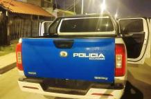 Este patrullero fue atacado por sujetos que se movilizaban en motocicletas en el norte de Machala