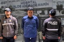 Extorsión Quito - hospital - detenido - Policía