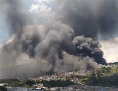 incendio en la Loma de Puengasí