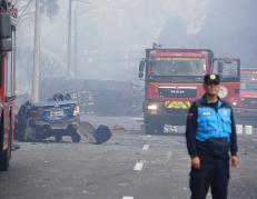 Trágico accidente de tránsito en la av. Simón Bolívar, en Quito.