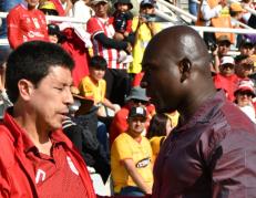 Paúl Vélez y Segundo Castillo dos entrenadores ecuatorianos.