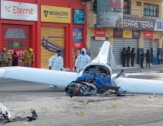 Así terminó la avioneta de la FAE que se cayó en La Libertad.