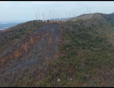 Algunas hectáreas afectó el reciente incendio de Cerro Azul.