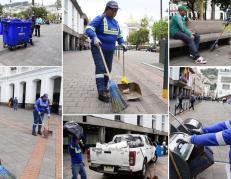 Limpieza de calles en Quito por Emaseo