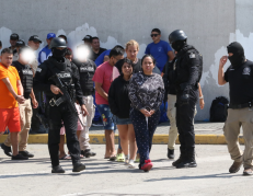 Los sospechosos fueron presentados en las intalaciones del cuartel modelo.