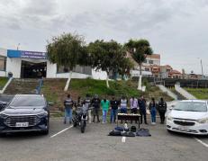 Los detenidos en Ambato.