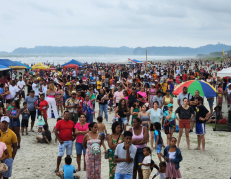 Playas de Esmeraldas durante el feriado de carnaval de 2024.