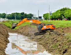 Se inician los trabajos en  via Durán boliche para los tramos 4 y 5 del 5to puente