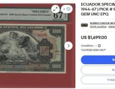 Billete Sucre eBay