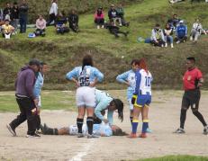 Ligas barriales, liga Área Ecológica, final, conmoción cerebral, futbolista