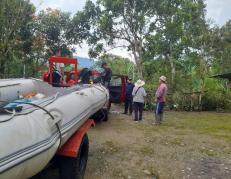 Aguacero en la amazonia provoco desbordamiento de un rio en Zamora Chinchipe.