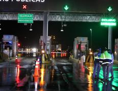 El peaje de Chongón fue cerrado temporalmente, la noche de este 11 de febrero.