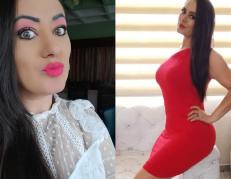 María Fernanda López, en una de sus sesiones como modelo profesional.