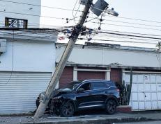 choque poste electrico