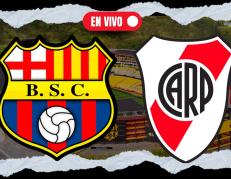 Barcelona SC recibe a River Plate por Copa Libertadores.