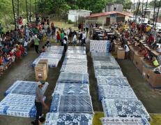 La ayuda humanitaria llegó a los damnificados por el temporal invernal.