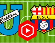 Católica recibe a Barcelona en el estadio Atahualpa.