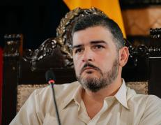 Aquiles Álvarez, durante sesión del Concejo Municipal de Guayaquil.