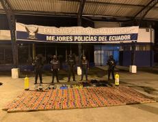 Una gran cantidad de droga fue incautada en Esmeraldas.