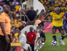 Segundo Castillo y Felipe Caicedo entrenador y jugador de Barcelona SC.